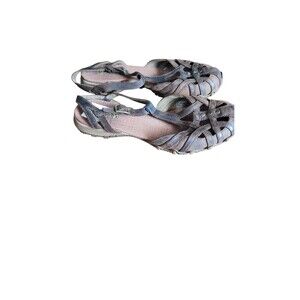 Sketchers Strappy Sandals Brown Leather Size 8